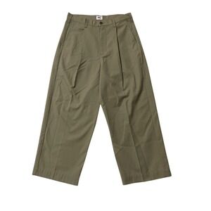 Obey Oliver Pleated Pants Mens Size 34 Mermaid Green Wide Leg Trousers